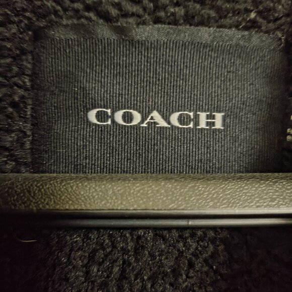 Coach Men’s Black Denim Shearling Collar Jacket – Like New - Picture 4 of 6